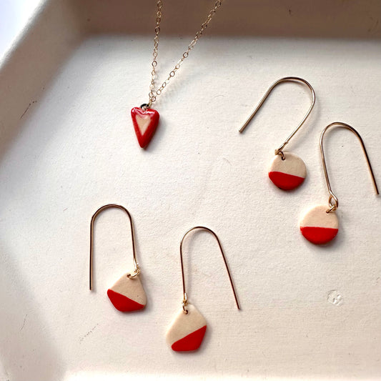 Geode dangle earring