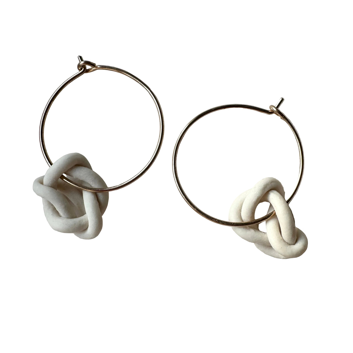 Knotty hoop earrings