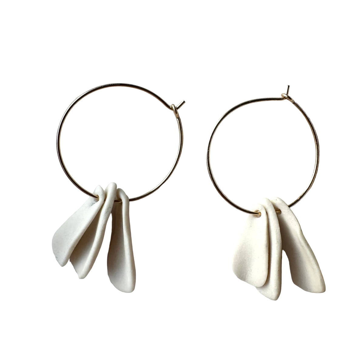 Three petals hoop earring