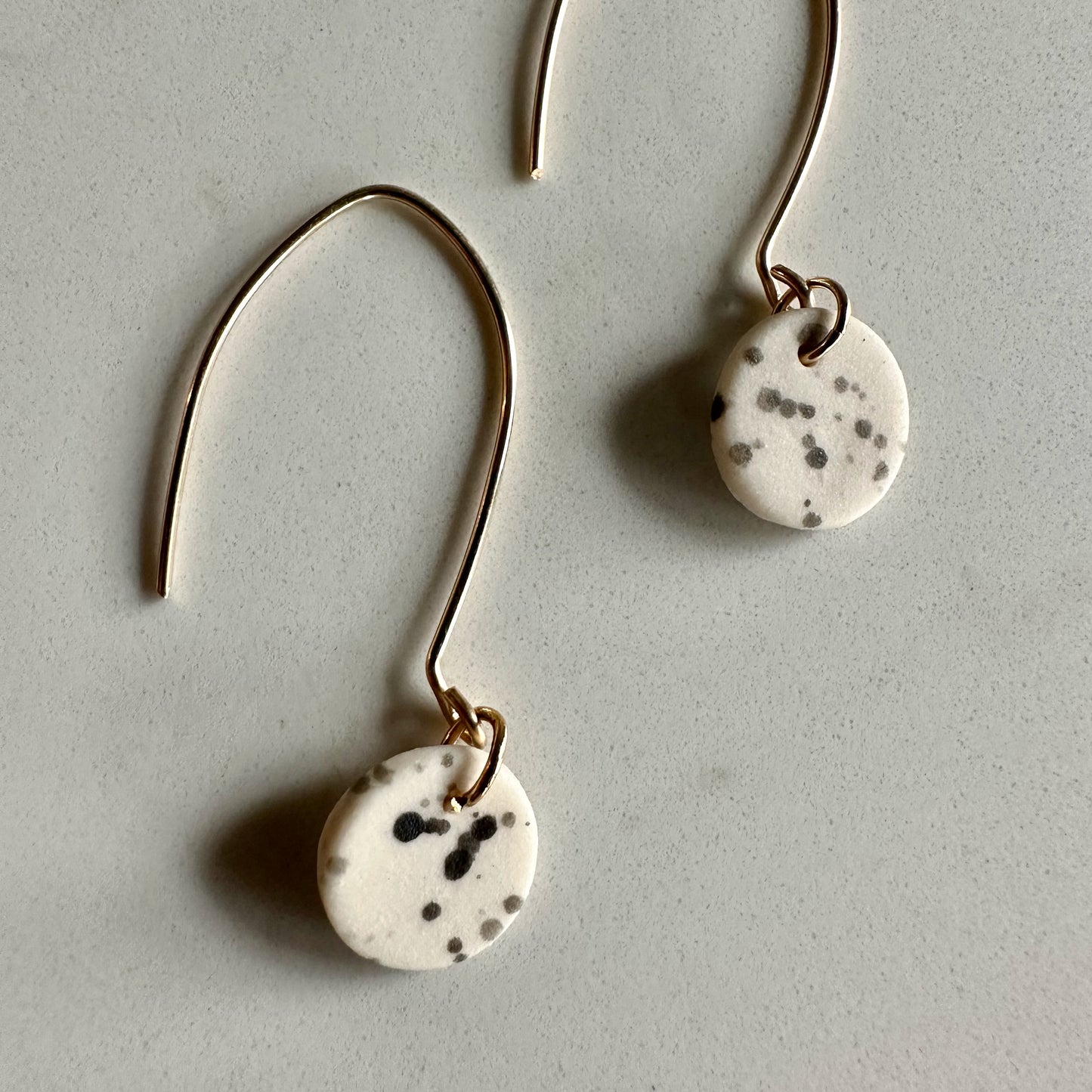 Full moon dangle earring