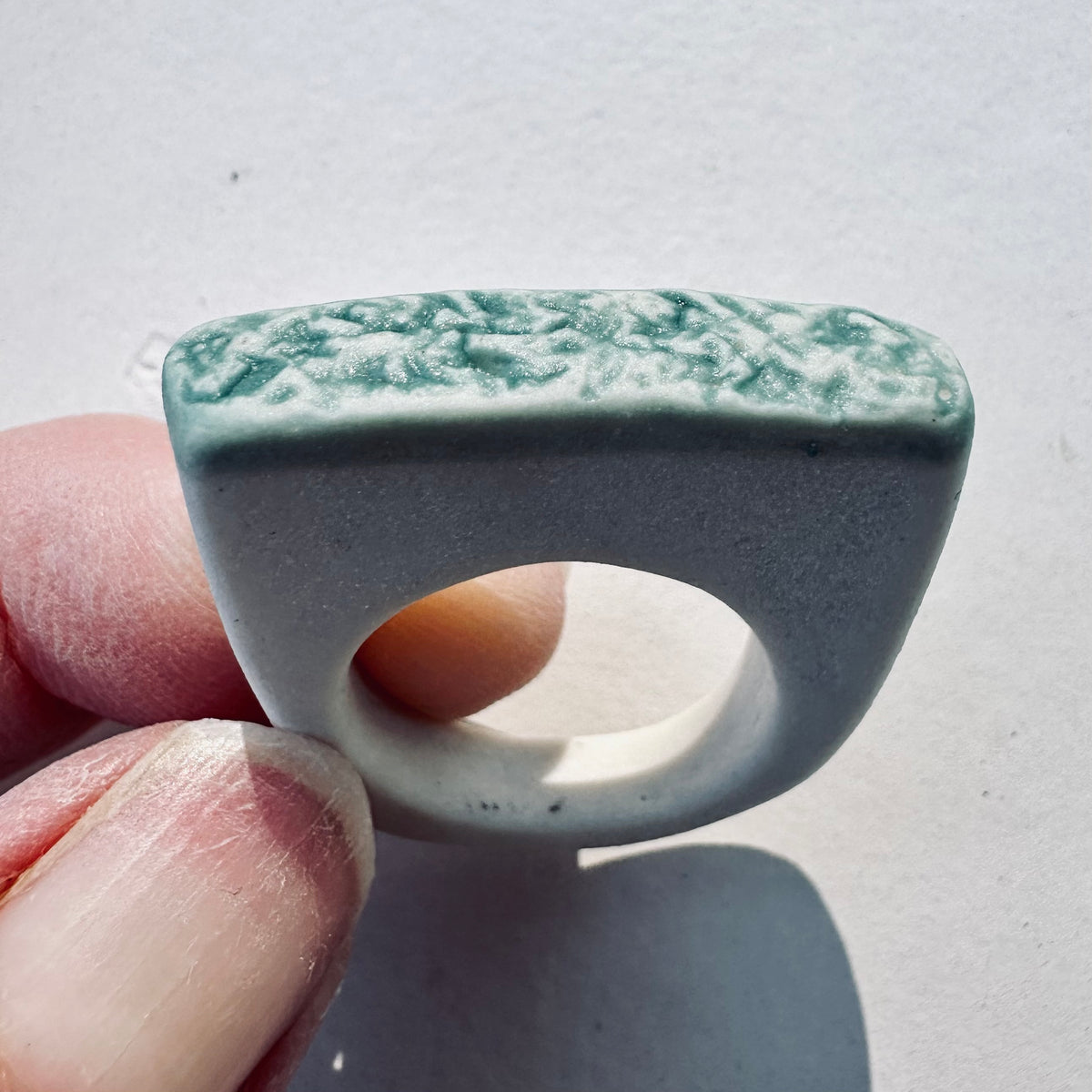 Textured aqua ring