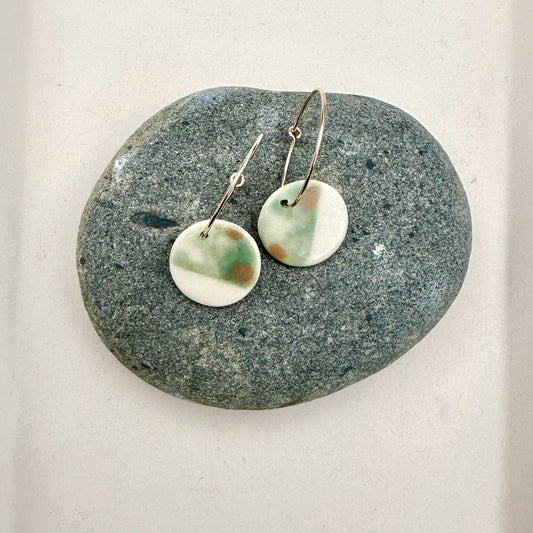 Full moon hoop earring