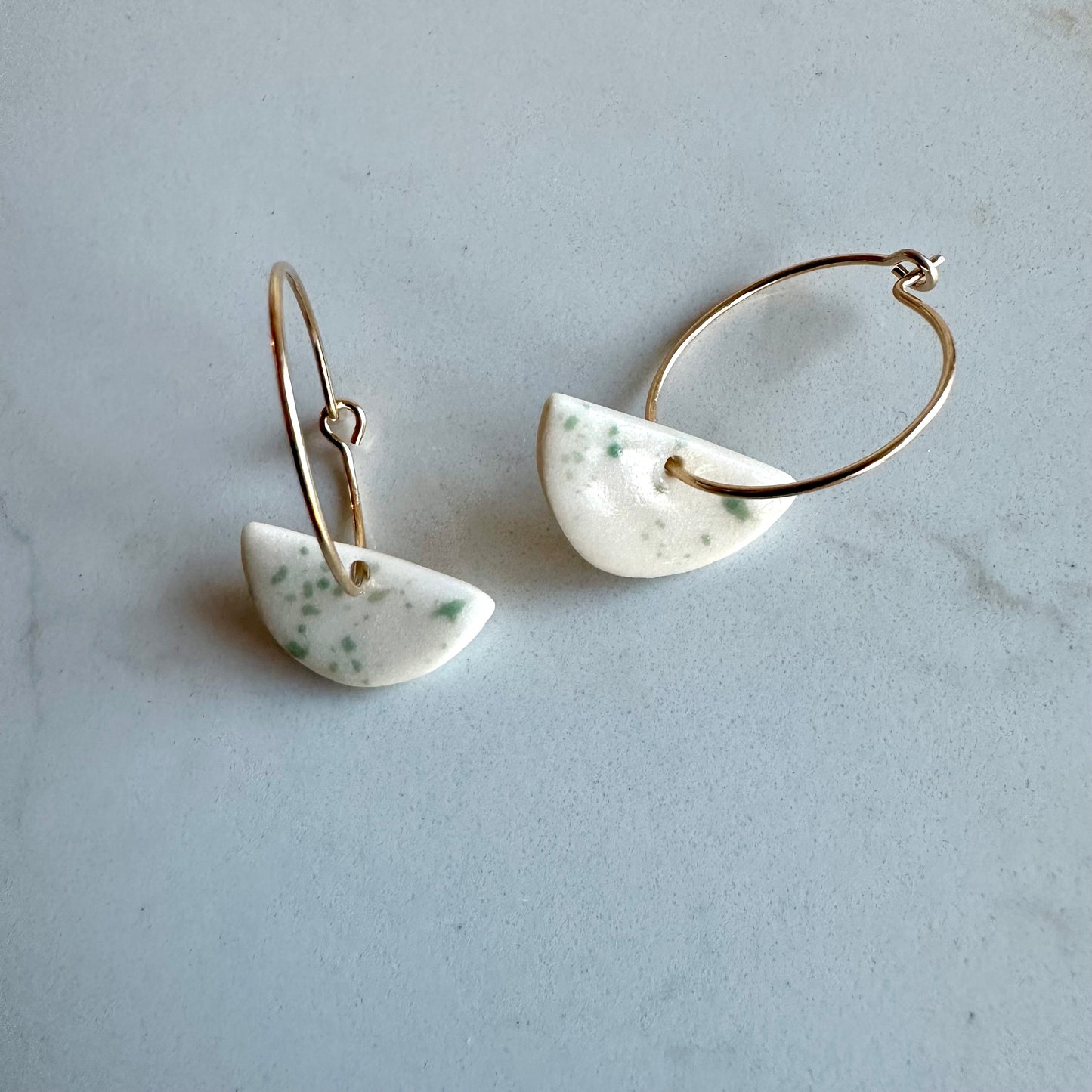 half-moon flicker hoop earring
