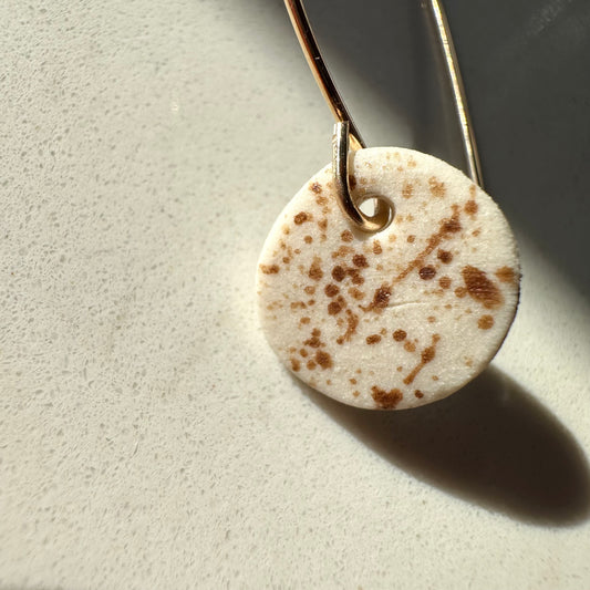 Full moon dangle earring