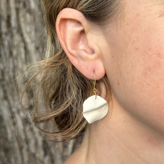 Full petal hoop earring