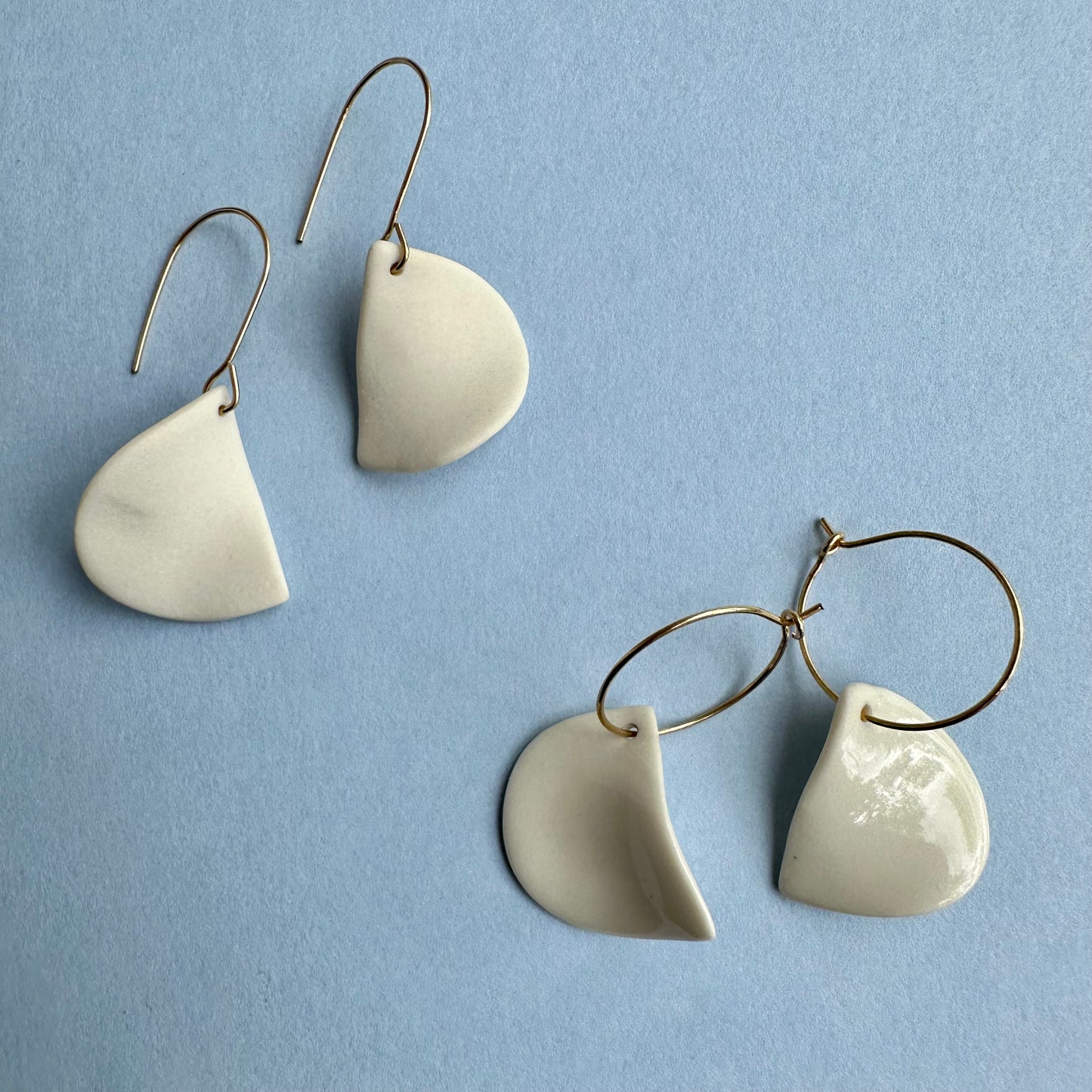 half-moon twist earring