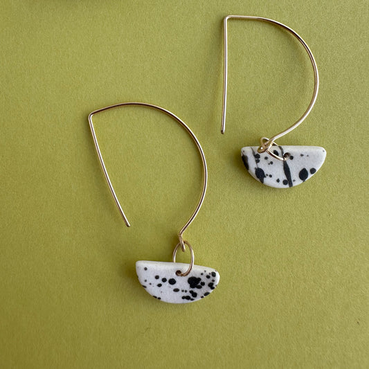 Half-moon dangle earring