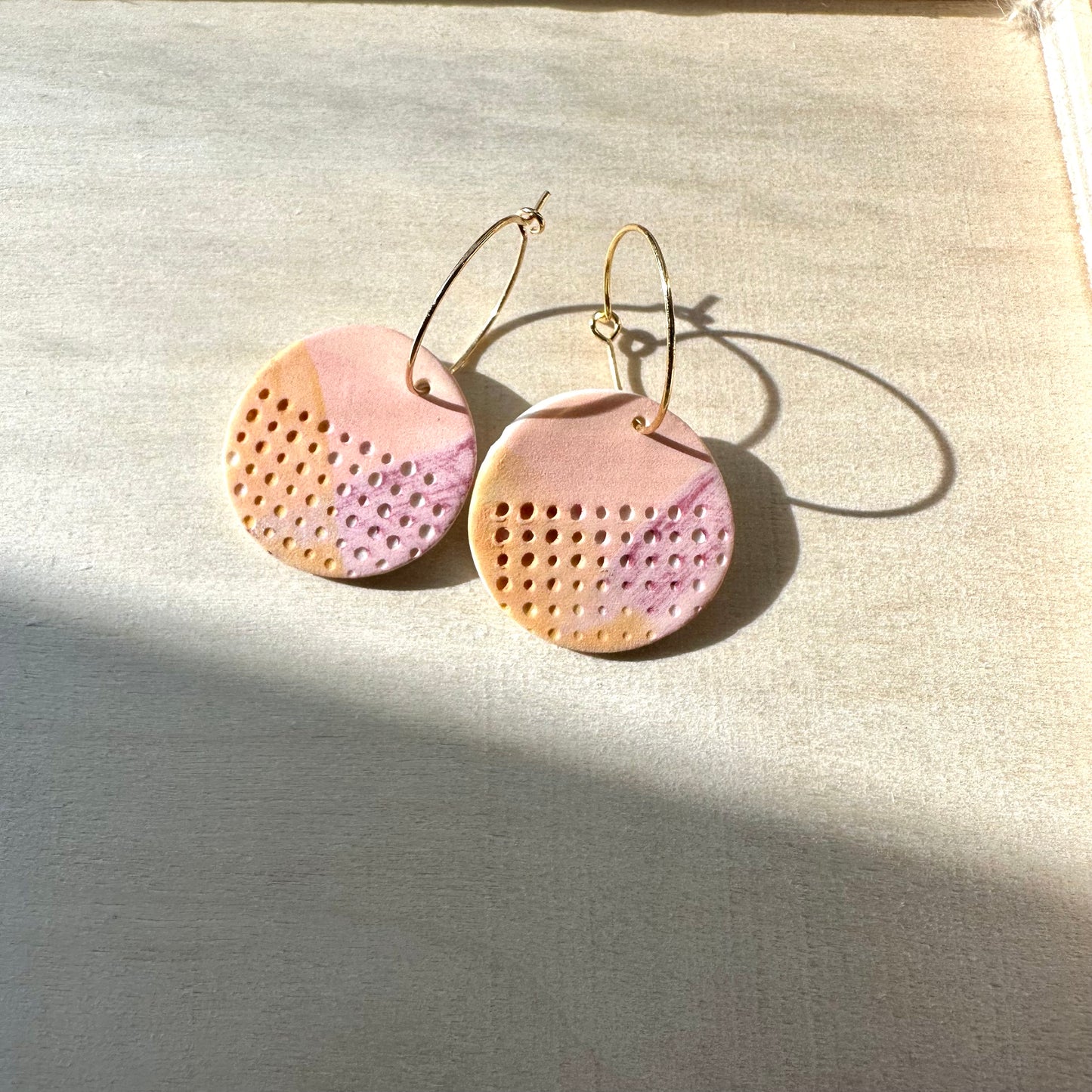 pastel aerobics hoop earring