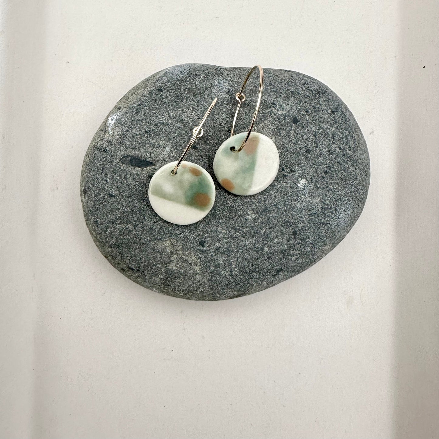 full circle hoop earring droplet