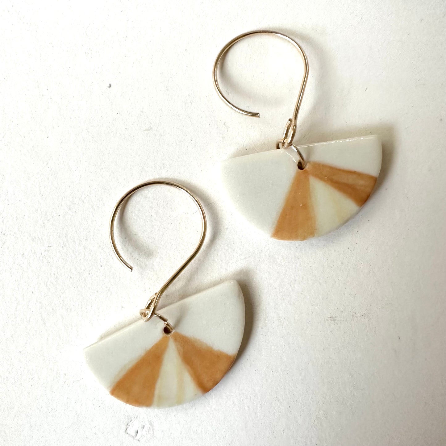 shaded apricot dangle earring