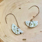 Layered moons dangle earring