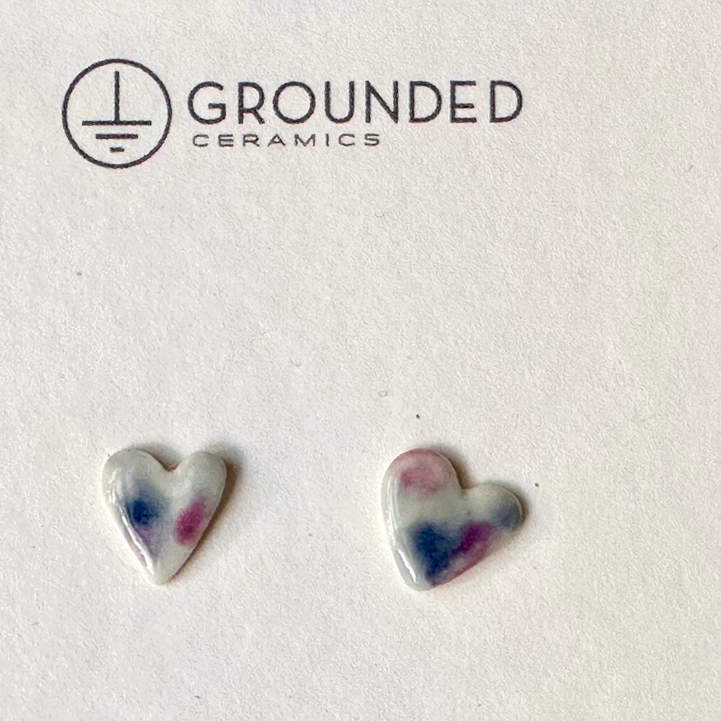 Heart stud earring- variety of colors