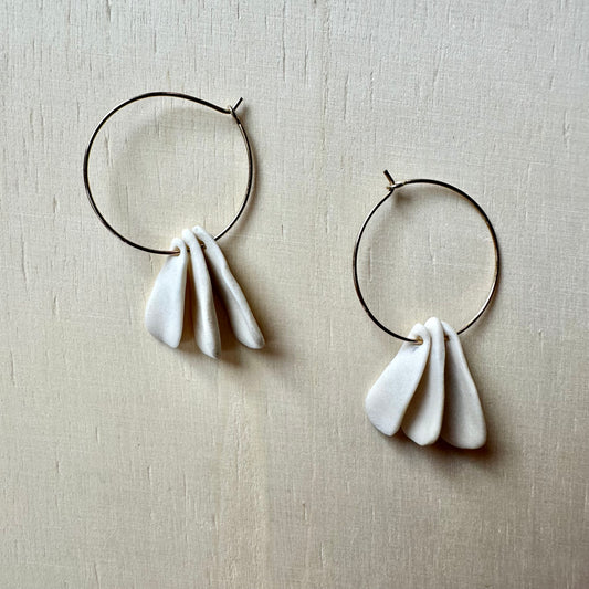 Three petals  hoop earring