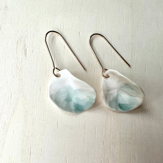 Full petal with droplet dangle earring