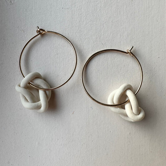 Knotty hoop earrings