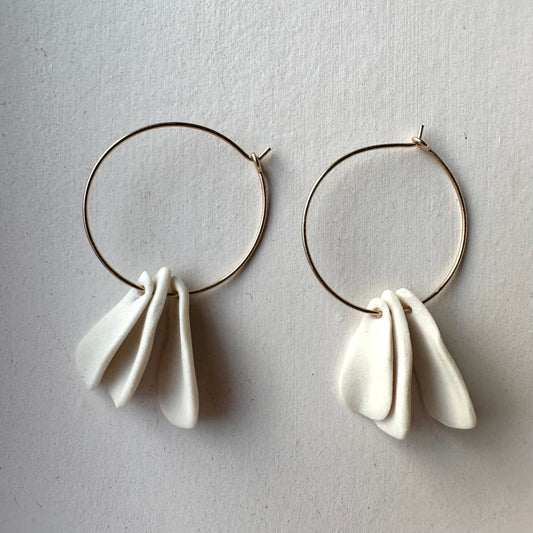 Three petals  hoop earring
