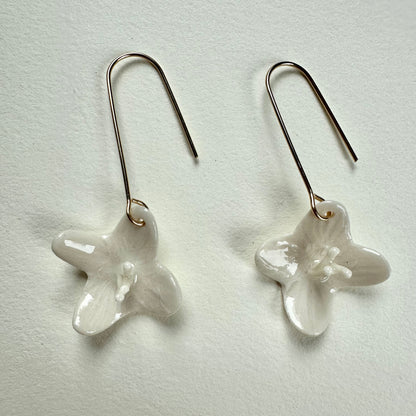 Flora 2 dangle earring- shiny
