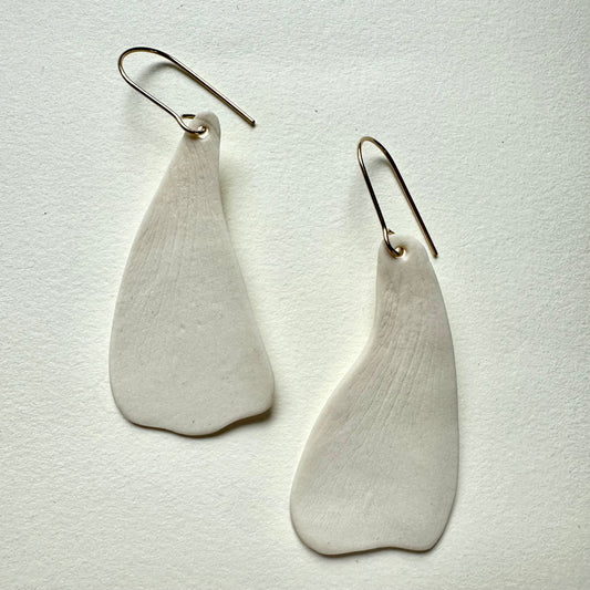 Tall petal dangle earring