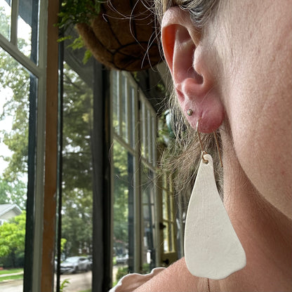 Tall petal dangle earring