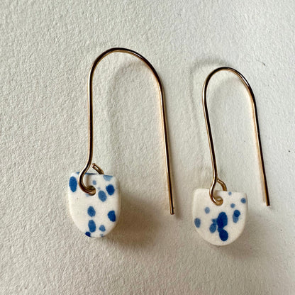 Mini half-moon flicker dangle earring