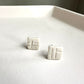 square stud earring- crossfire