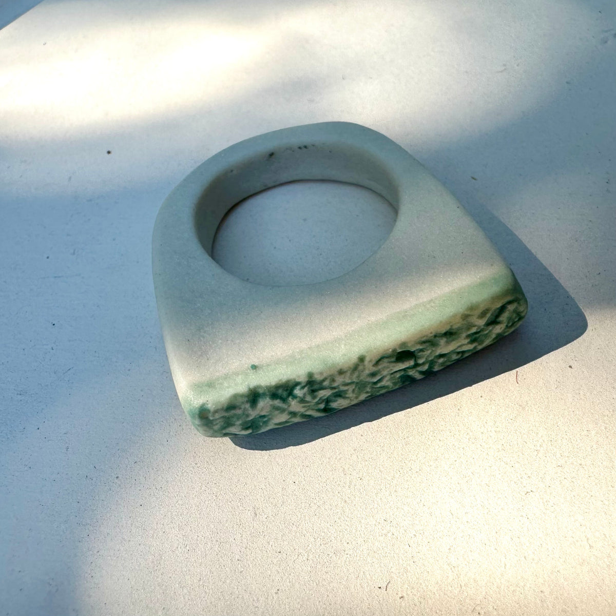 Textured aqua ring