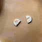 Half-moon stud earring