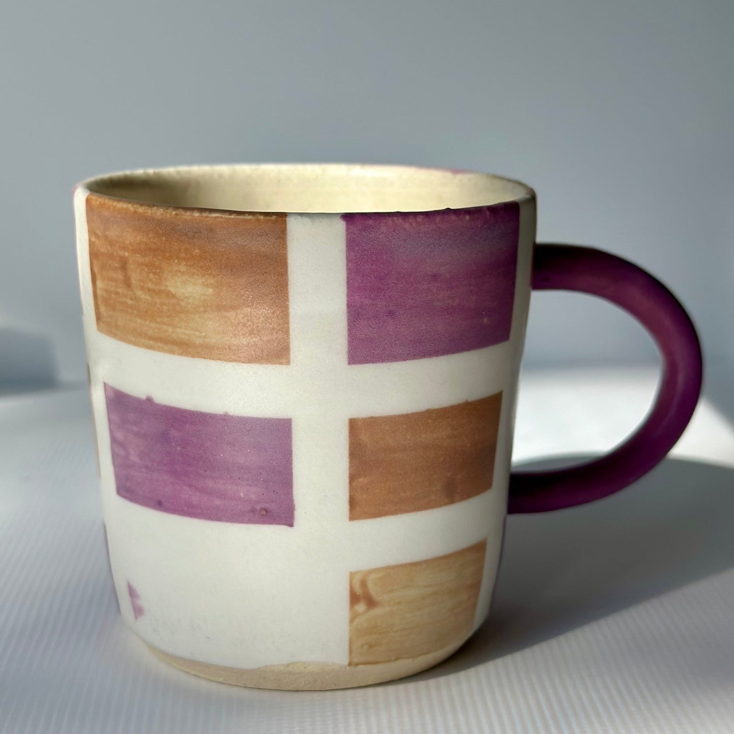 checkered mug