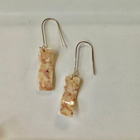 speckled sunset waves earring