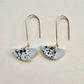 Layered moons dangle earring