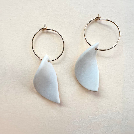 half moon twist earring