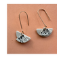 layered splatter + bare dangle earring