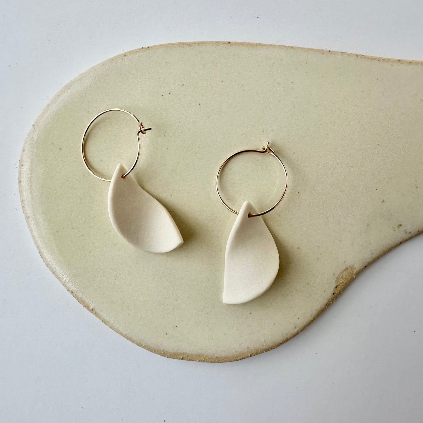 half moon twist earring