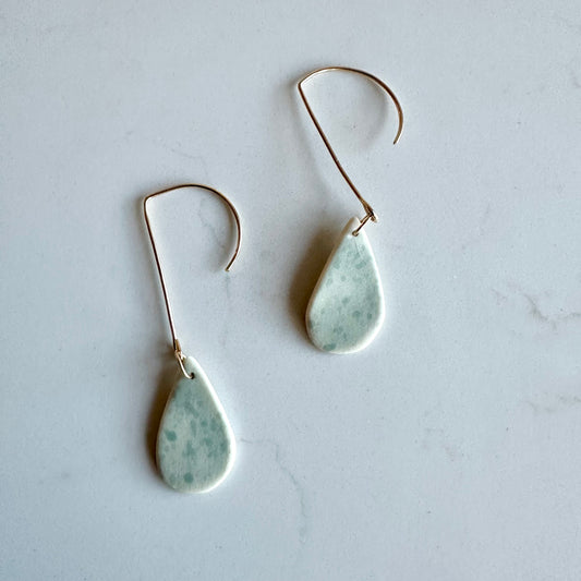 seafoam teardrop dangle earring