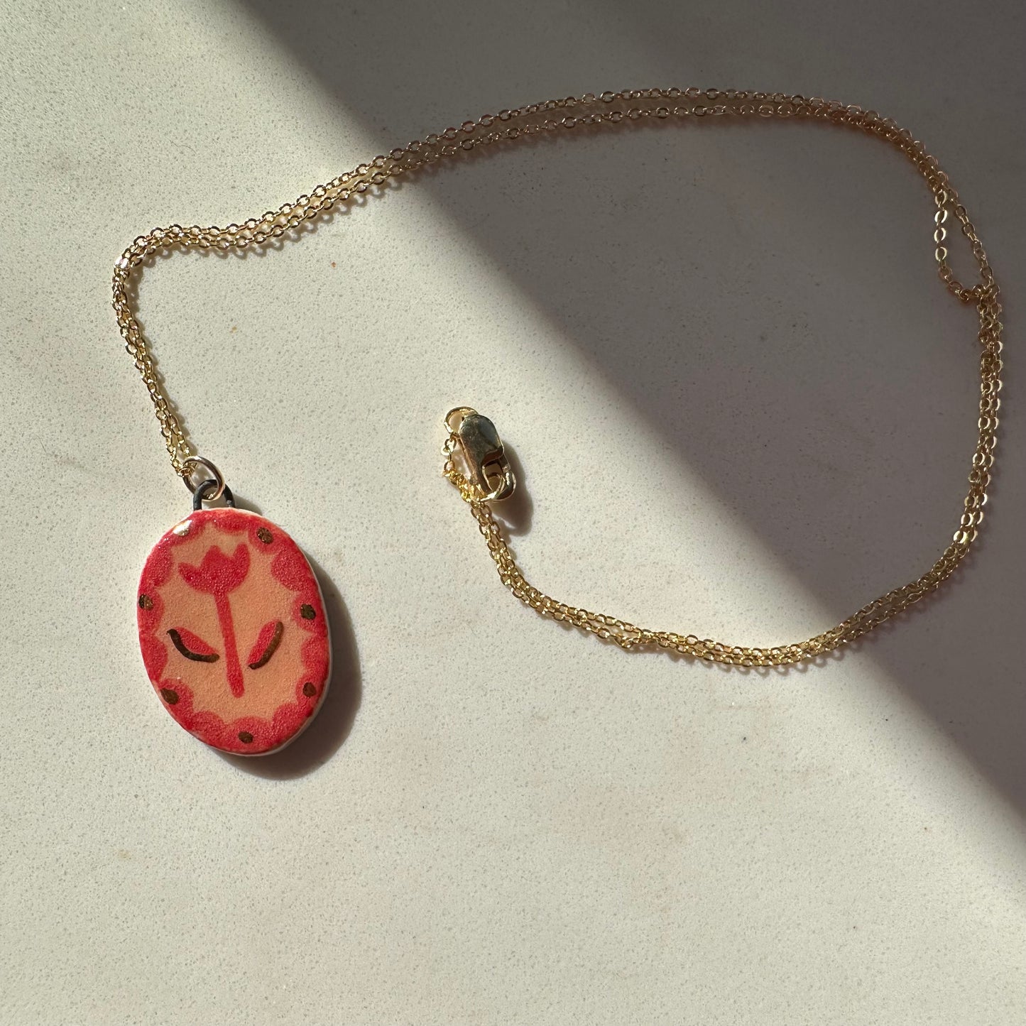 Warm flower power necklace