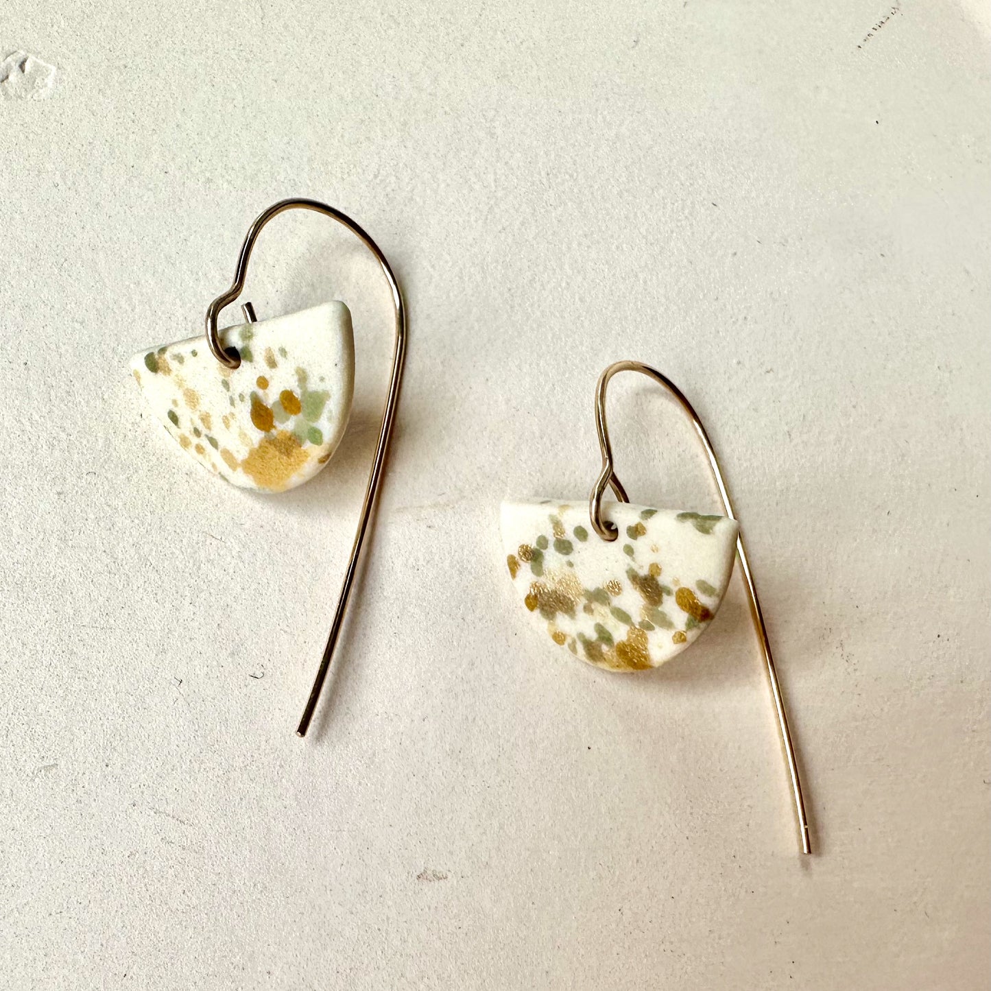 Half-moon dangle earring