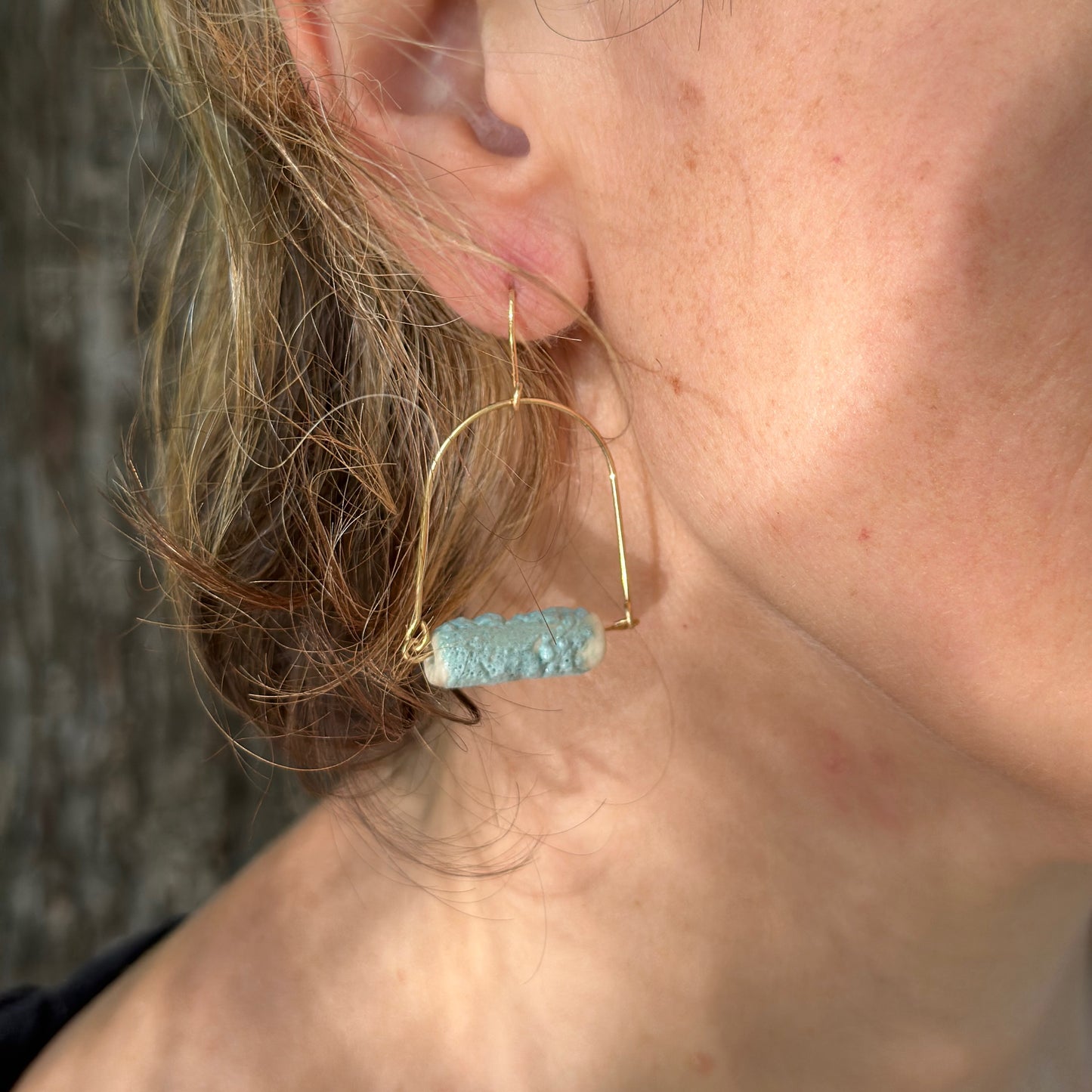 Bubbly dangle earring