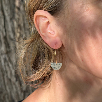Half-moon hoop earring