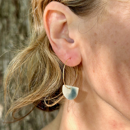 Half-moon hoop earring