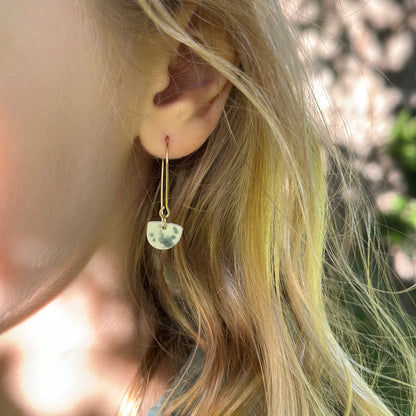 Mini-moon dangle earring