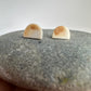 Half-moon stud earring