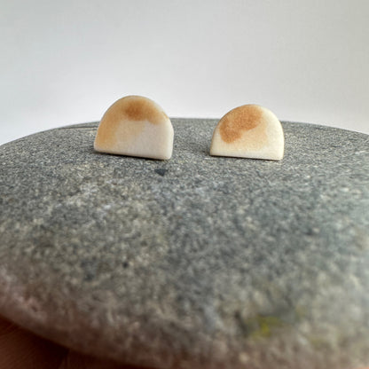 Half-moon stud earring