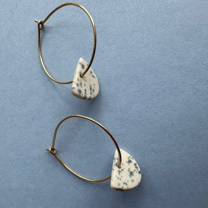 Half-moon hoop earring
