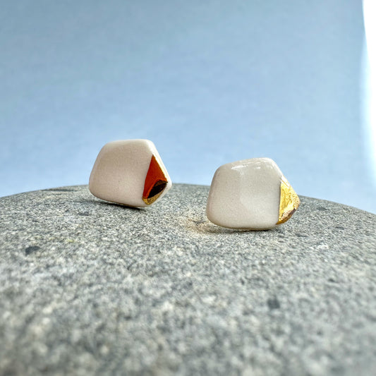 Geode stud earring