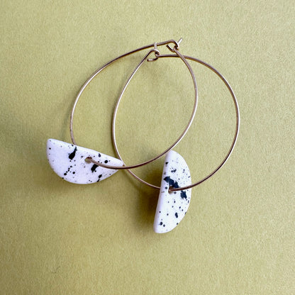 Half-moon hoop earring