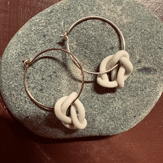 Knotty hoop earrings