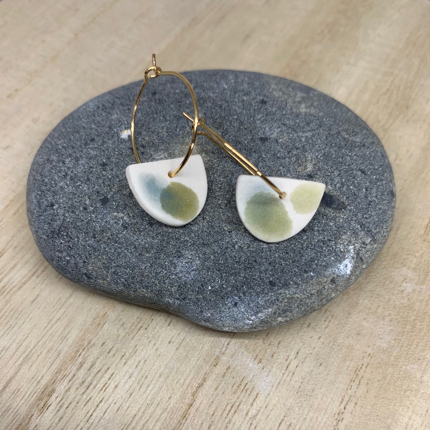Half-moon hoop earring
