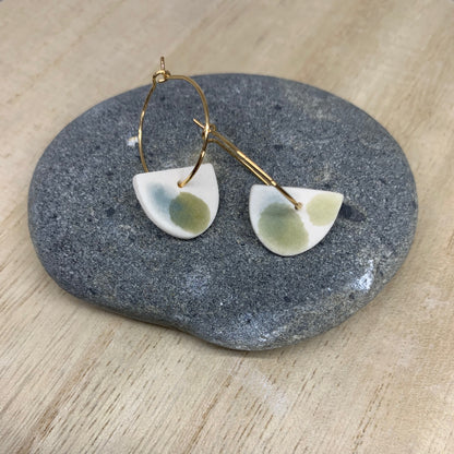 Half-moon hoop earring
