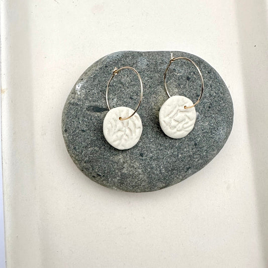 Full circle circle earring splattered