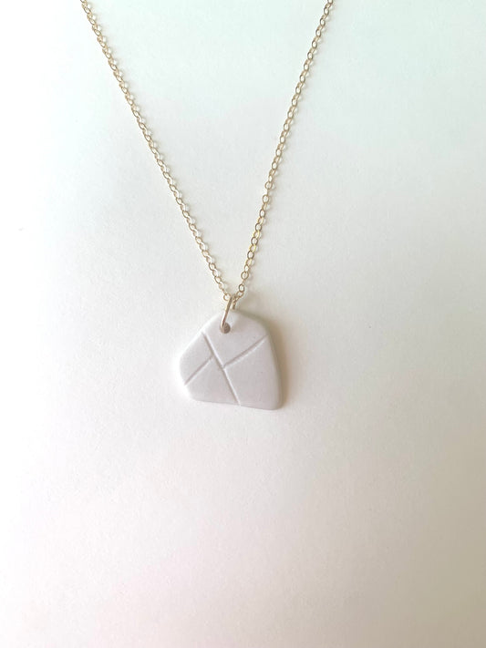 Small matte geo necklace